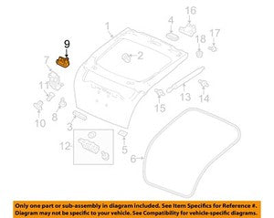Honda OEM Liftgate Tailgate Trunk Lock Switch 74810TF0003 for 12-15 Cross Star