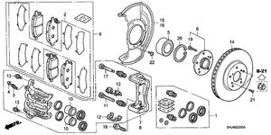 Genuine Honda Odyssey CR-V Front Brake Caliper Assembly Right (2005-2011) OE