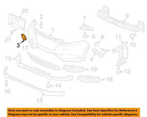 Honda OEM 16-18 HR-V Bumper Component - Tau Eye Cap 71104T7A000ZE