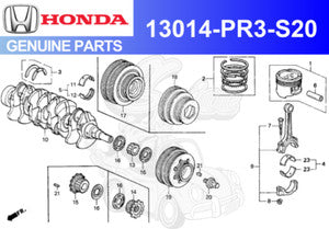 Genuine Honda Civic Manny Model Thrust Washer Set 13014 - PR3 - S20 JAPAN