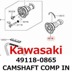 [NEW] Kawasaki Genuine 2017 KX250F CAMSHAFT COMP IN 49118-0865 Direct From Japan