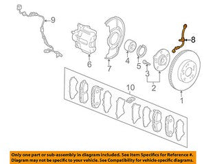 Honda OEM 02-06 CR-V Front Brake - Flex Hose 01464S9A000