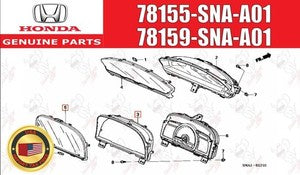 Genuine Honda Civic 4D HYBRI Type-R 05-11 Lens Comp & Visor Set OEM