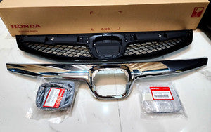 Genuine Honda Civic FD Chrome Front Grille (1 Set) for 2009-2011 Civic Sedan FD