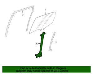 Brand new genuine Honda right rear power window regulator (PN 72710-T7A-003)