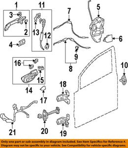 Honda OEM 06-11 Civic Front Door Lock Hardware Check Strap 72380SNAJ01